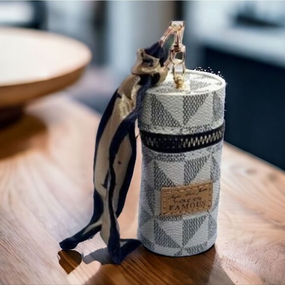 White Vintage Lipstick Key Barrel Bag Mini Retro Coin Purse Classic Small Pouch - Picture 3 of 6